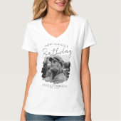 Stijlvolle foto Birthday Memorial T-Shirt (Voorkant)