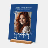 Stijlvolle foto blauw & wit Afstuderen Acryl Bord (Hoek)