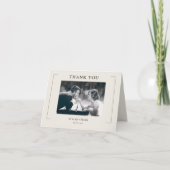 Stijlvolle foto bruiloft dank u kaart (Voorkant)