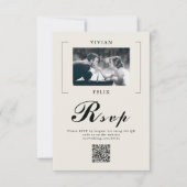  stijlvolle foto bruiloft RSVP kaartje (Voorkant)