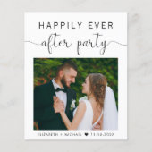 Stijlvolle foto budget bruiloft receptie uitnodigi (Voorkant)