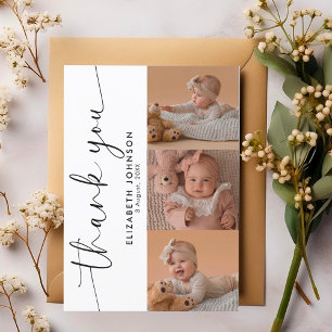 Stijlvolle foto collage Moder Bedankt Baby Shower