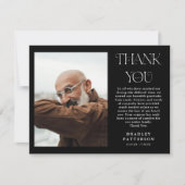 Stijlvolle foto condoleance bedankkaart (Voorkant)