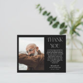 Stijlvolle foto condoleance bedankkaart (Staand voorkant)