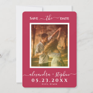 Stijlvolle Foto Hand Lettering Minimalistisch Mage Save The Date
