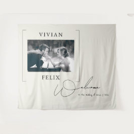  Stijlvolle Foto Huwelijk Welkom Wandkleed