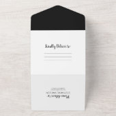 Stijlvolle foto in één dag all in one uitnodiging (Buitenkant)