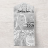 Stijlvolle foto in één dag all in one uitnodiging (Binnen)