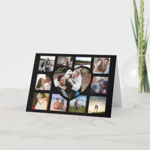 Stijlvolle foto-inkollage Valentijns Feestdagen Kaart