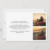 Stijlvolle foto moderne bruiloft save the date (Achterkant)