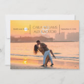 Stijlvolle foto moderne trouwdatum save the date (Voorkant)