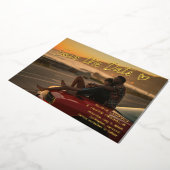 Stijlvolle foto moderne trouwkaart uitnodiging (Gedraaid)