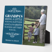 Stijlvolle foto opa prijsopgave fotoplaat (Zijkant)