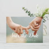 Stijlvolle Foto Opslaan Datum Save The Date (Staand voorkant)