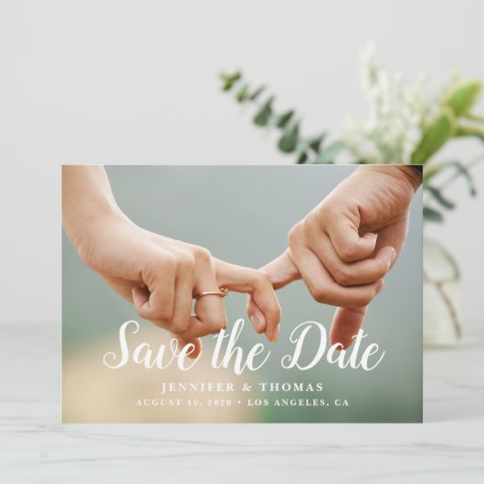 Stijlvolle Foto Opslaan Datum Save The Date (Staand voorkant)