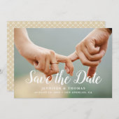 Stijlvolle Foto Opslaan Datum Save The Date (Voorkant / Achterkant)