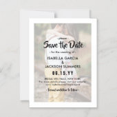 Stijlvolle foto Overlay Modern Weddenschap Opslaan Magnetische Uitnodiging (Voorkant)