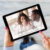 Stijlvolle foto QR Code Cream Bruiloft Save The Date