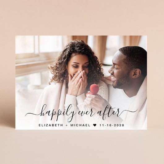 Stijlvolle foto QR Code Stoffig Blauw Bruiloft Save The Date