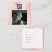 Stijlvolle foto QR-codemodellen dansers persoonlij Vierkante Visitekaartje (Voorkant / Achterkant)