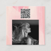 Stijlvolle foto QR-codemodellen dansers persoonlij Vierkante Visitekaartje (Voorkant)