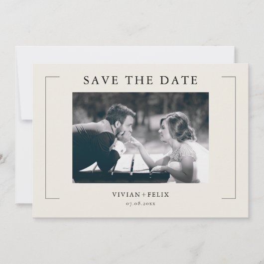  stijlvolle foto Sla de datum op Kaart (Voorkant)