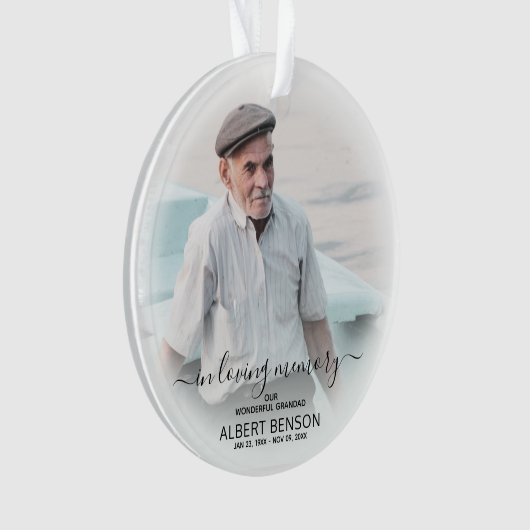 Stijlvolle foto ter nagedachtenis Kerstmis Ornament (voorkant)