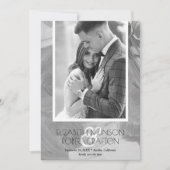 Stijlvolle foto van Black White Save the Date (Voorkant)