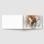 stijlvolle foto van de moderne kalligrafie met bru gastenboek (Volledig)