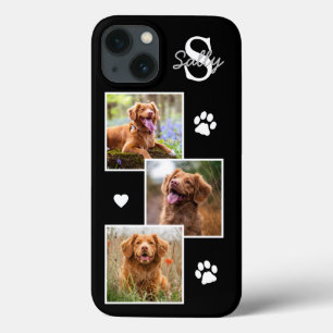Stijlvolle foto van Pet Dog Cat Black Monogram Ini Case-Mate iPhone Case
