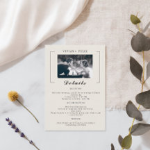 Stijlvolle Foto Wedding Details Kaart