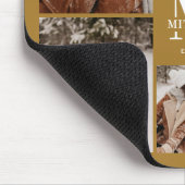 Stijlvolle Fotocollage Gepersonaliseerde Monogram  Muismat (Hoek)