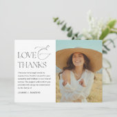 Stijlvolle fotocollage in liefdevolle herinnering  bedankkaart (Staand voorkant)