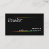 Stijlvolle fotograaf visitekaartje (Achterkant)