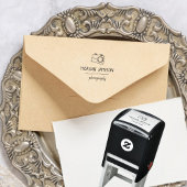 Stijlvolle fotografie Monogram Rubber Stamp Zelfinktende Stempel