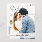 Stijlvolle fotokalender Sla de datumkaart op Briefkaart (Voorkant / Achterkant)