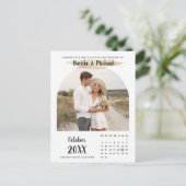 Stijlvolle fotokalender Sla de datumkaart op Briefkaart (Staand voorkant)