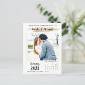 Stijlvolle fotokalender Sla de datumkaart op Briefkaart (Staand voorkant)