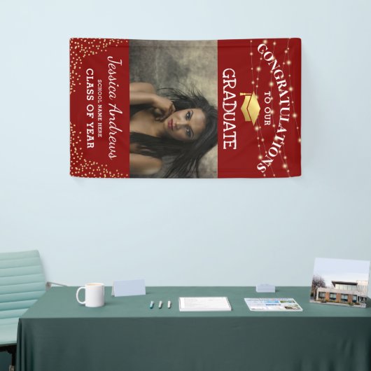 Stijlvolle fotoklasse van Afstuderen deur 2025 Spandoek (Beurs)