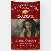 Stijlvolle fotoklasse van Afstuderen deur 2025 Spandoek (Verticaal)