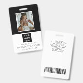 Stijlvolle fotomedewerker badge (Voor- en achterkant)