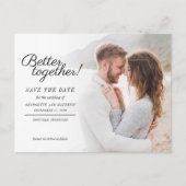 Stijlvolle fotoscriptweduwen sparen de datum aankondigingskaart (Voorkant)