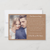 Stijlvolle Fotostrip Moderne Mocha Mousse Huwelijk Bedankkaart (Achterkant)