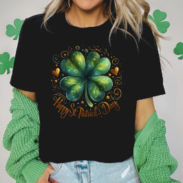 Stijlvolle Four Leaf Clover St Patrick's Day T-shi T-shirt