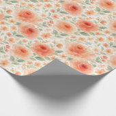 Stijlvolle Franse Shabby Chic Floral Art Pattern Cadeaupapier (Hoek)