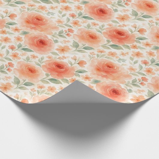 Stijlvolle Franse Shabby Chic Floral Art Pattern Cadeaupapier (Hoek)