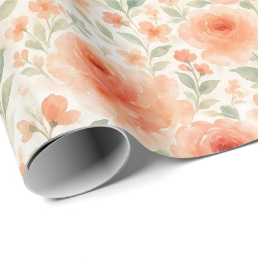 Stijlvolle Franse Shabby Chic Floral Art Pattern Cadeaupapier (Rol Hoek)