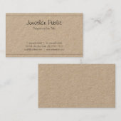 Stijlvolle Freehand Script Slanke Trendy Plain Lux Visitekaartje (Voorkant / Achterkant)