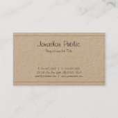 Stijlvolle Freehand Script Slanke Trendy Plain Lux Visitekaartje (Voorkant)