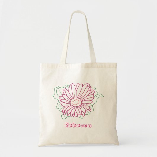 Stijlvolle Fuchsia Sunflower Floral Canvas tassen (Voorkant)